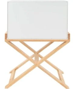 ReCollection Table De Chevet 1 Porte Couleur Blanc Et Bois Clair -Boutique Maisons du Monde table de chevet 1 porte couleur blanc et bois clair 3