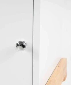 ReCollection Table De Chevet 1 Porte Couleur Blanc Et Bois Clair -Boutique Maisons du Monde table de chevet 1 porte couleur blanc et bois clair 4