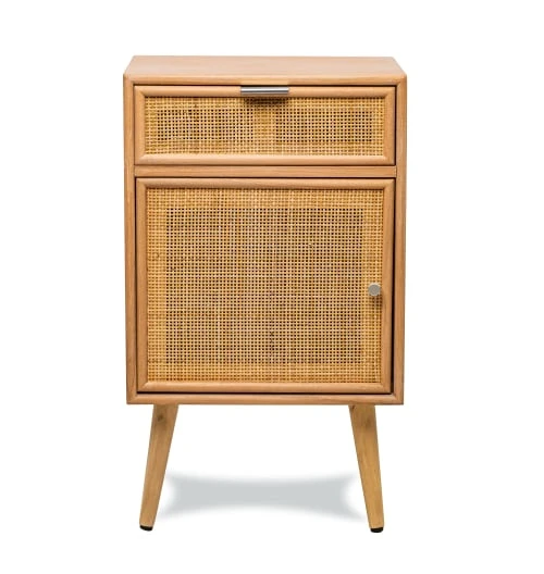 Nordlys Table De Chevet 1 Porte Et 1 Tiroir En Rotin Naturel 6 Nordlys Table De Chevet 1 Porte Et 1 Tiroir En Rotin Naturel – Image 4