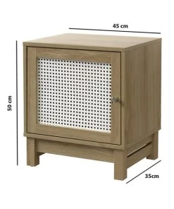 Casame Table De Chevet 1 Porte Façade Rotin -Boutique Maisons du Monde table de chevet 1 porte facade rotin 4