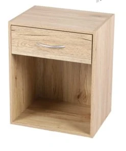 Fornord Table De Chevet 1 Tiroir + 1 Casier Bois