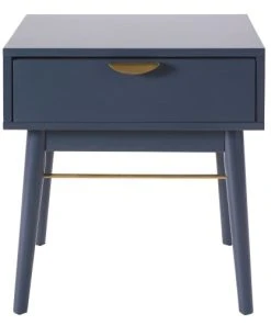 Maisons Du Monde Table De Chevet 1 Tiroir Bleu Foncé