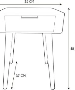 The Home Deco Factory Table De Chevet 1 Tiroir Bois Jaune -Boutique Maisons du Monde table de chevet 1 tiroir bois jaune 3