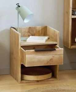 Dendro Table De Chevet 1 Tiroir Bois Massif -Boutique Maisons du Monde table de chevet 1 tiroir bois massif 8