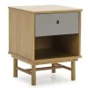 HOMN Table De Chevet 1 Tiroir Couleur Bois Et Gris, Bois Massif -Boutique Maisons du Monde table de chevet 1 tiroir couleur bois et gris bois massif