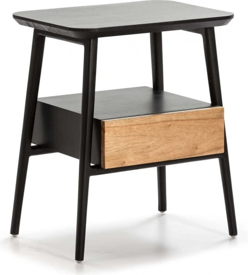 Thai Natura Table De Chevet 1 Tiroir Couleur Noir Et Bois Clair 3 Thai Natura Table De Chevet 1 Tiroir Couleur Noir Et Bois Clair