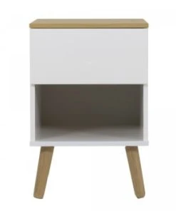 Meubles & Design Table De Chevet 1 Tiroir En Bois Gris -Boutique Maisons du Monde table de chevet 1 tiroir en bois blanc zino