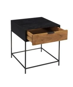 Rendez Vous Déco Table De Chevet 1 Tiroir En Bois D'acacia Et Métal Noir 10 Rendez Vous Déco Table De Chevet 1 Tiroir En Bois D'acacia Et Métal Noir -Boutique Maisons du Monde table de chevet 1 tiroir en bois d acacia et metal noir 2