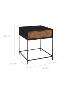 Rendez Vous Déco Table De Chevet 1 Tiroir En Bois D'acacia Et Métal Noir 11 Rendez Vous Déco Table De Chevet 1 Tiroir En Bois D'acacia Et Métal Noir -Boutique Maisons du Monde table de chevet 1 tiroir en bois d acacia et metal noir 3