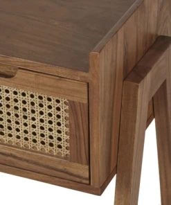 Maisons Du Monde Table De Chevet 1 Tiroir En Bois D'acacia Massif Et Cannage En Rotin -Boutique Maisons du Monde table de chevet 1 tiroir en bois d acacia massif et cannage en rotin 1000 16 17 217276 3