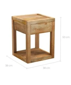 Rendez Vous Déco Table De Chevet 1 Tiroir En Bois De Manguier -Boutique Maisons du Monde table de chevet 1 tiroir en bois de manguier 9