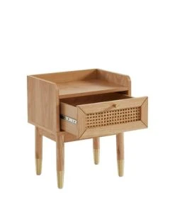 Drawer Table De Chevet 1 Tiroir En Bois Et Cannage Bois Clair -Boutique Maisons du Monde table de chevet 1 tiroir en bois et cannage bois clair 3