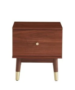 Drawer Table De Chevet 1 Tiroir En Bois Foncé