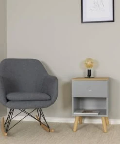 Meubles & Design Table De Chevet 1 Tiroir En Bois Gris -Boutique Maisons du Monde table de chevet 1 tiroir en bois gris 4