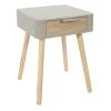 TOILINUX Table De Chevet 1 Tiroir En Mdf Taupe -Boutique Maisons du Monde table de chevet 1 tiroir en mdf taupe
