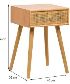 Nordlys Table De Chevet 1 Tiroir En Rotin Naturel -Boutique Maisons du Monde table de chevet 1 tiroir en rotin naturel 4