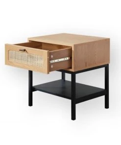 Casame Table De Chevet 1 Tiroir Et Façade En Rotin -Boutique Maisons du Monde table de chevet 1 tiroir et facade en rotin 3