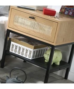 Casame Table De Chevet 1 Tiroir Et Façade En Rotin -Boutique Maisons du Monde table de chevet 1 tiroir et facade en rotin 4