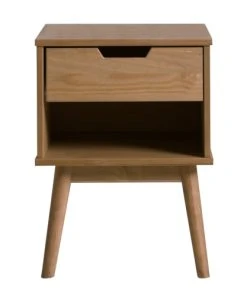 HOMN Table De Chevet 1 Tiroir, Fabriqué En Bois De Pin Massif -Boutique Maisons du Monde table de chevet 1 tiroir fabrique en bois de pin massif 2