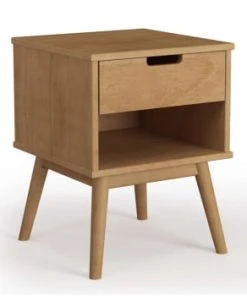 HOMN Table De Chevet 1 Tiroir, Fabriqué En Bois De Pin Massif -Boutique Maisons du Monde table de chevet 1 tiroir fabrique en bois de pin massif bali