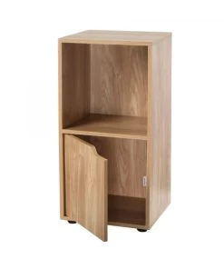 Casame Table De Chevet 2 Cases Décor Bois 1 Porte -Boutique Maisons du Monde table de chevet 2 cases decor bois 1 porte 2