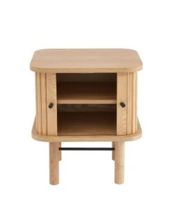 Drawer Table De Chevet 2 Portes En Bois Clair -Boutique Maisons du Monde table de chevet 2 portes en bois clair 3