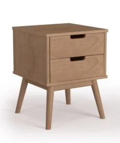 HOMN Table De Chevet 2 Tiroir, Fabriqué En Bois De Pin Massif -Boutique Maisons du Monde table de chevet 2 tiroir fabrique en bois de pin massif bali