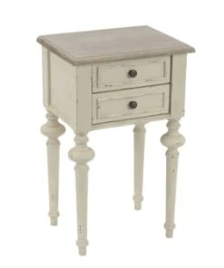 HELLIN Table De Chevet 2 Tiroirs