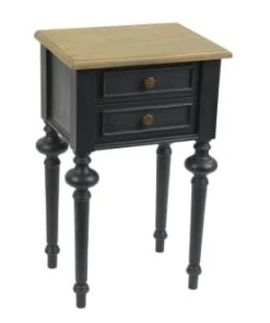 HELLIN Table De Chevet 2 Tiroirs