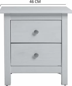 HOMN Table De Chevet 2 Tiroirs Blanc, Fabriqué En Bois De Pin Massif 11 HOMN Table De Chevet 2 Tiroirs Blanc, Fabriqué En Bois De Pin Massif -Boutique Maisons du Monde table de chevet 2 tiroirs blanc fabrique en bois de pin massif 4