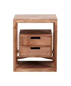 Terre De Nuit Table De Chevet 2 Tiroirs Bois Clair Naturel -Boutique Maisons du Monde table de chevet 2 tiroirs bois clair naturel 3