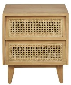 Maisons Du Monde Table De Chevet 2 Tiroirs Cannage En Rotin
