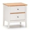 HOMN Table De Chevet 2 Tiroirs Couleur Blanc, Bois Massif -Boutique Maisons du Monde table de chevet 2 tiroirs couleur blanc bois massif