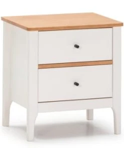 HOMN Table De Chevet 2 Tiroirs Couleur Blanc, Bois Massif 13 HOMN Table De Chevet 2 Tiroirs Couleur Blanc, Bois Massif -Boutique Maisons du Monde table de chevet 2 tiroirs couleur blanc bois massif luca