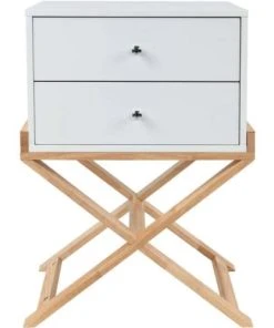 ReCollection Table De Chevet 2 Tiroirs Couleur Blanc Et Bois Clair 9 ReCollection Table De Chevet 2 Tiroirs Couleur Blanc Et Bois Clair -Boutique Maisons du Monde table de chevet 2 tiroirs couleur blanc et bois clair 2