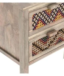 Rendez Vous Déco Table De Chevet 2 Tiroirs En Manguier Et Cannage Coloré -Boutique Maisons du Monde table de chevet 2 tiroirs en manguier et cannage colore 3