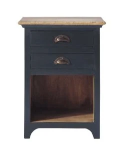 Maisons Du Monde Table De Chevet 2 Tiroirs En Manguier Gris