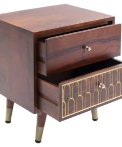 Kare Design Table De Chevet 2 Tiroirs En Manguier Massif -Boutique Maisons du Monde table de chevet 2 tiroirs en manguier massif 3