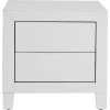 Kare Design Table De Chevet 2 Tiroirs En Verre Blanc -Boutique Maisons du Monde table de chevet 2 tiroirs en verre blanc