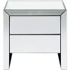 Kare Design Table De Chevet 2 Tiroirs En Verre Miroir -Boutique Maisons du Monde table de chevet 2 tiroirs en verre miroir