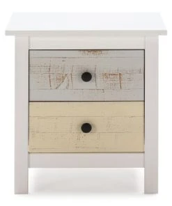 HOMN Table De Chevet 2 Tiroirs Multicolors -Boutique Maisons du Monde table de chevet 2 tiroirs multicolors 3