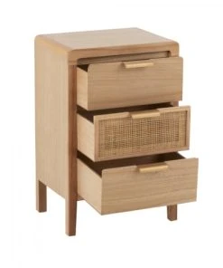 Meubles & Design Table De Chevet 3 Tiroirs En Bois Et Rotin -Boutique Maisons du Monde table de chevet 3 tiroirs en bois et rotin 4
