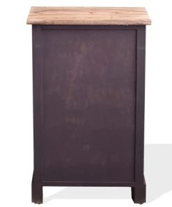 Mobili Rebecca Table De Chevet 3 Tiroirs En Bois Naturel Et Noir -Boutique Maisons du Monde table de chevet 3 tiroirs en bois naturel et noir 4