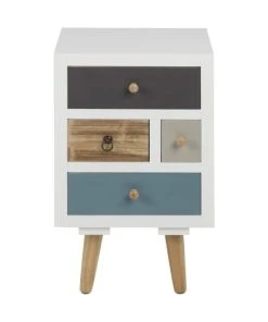 CONCEPT USINE Table De Chevet 4 Tiroirs Multicolore