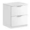 Dmora Table De Chevet Avec 2 Tiroirs Effet Bois Blanc -Boutique Maisons du Monde table de chevet avec 2 tiroirs effet bois blanc