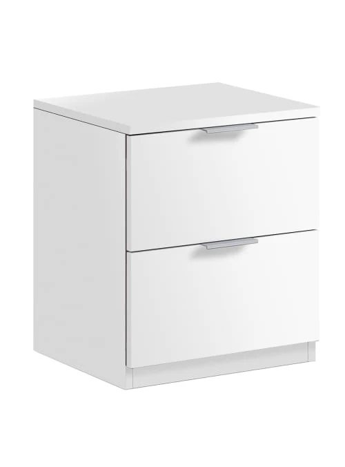 Dmora Table De Chevet Avec 2 Tiroirs Effet Bois Blanc 3 Dmora Table De Chevet Avec 2 Tiroirs Effet Bois Blanc