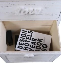 Mobili Rebecca Table De Chevet Avec 2 Tiroirs En Bois Blanc -Boutique Maisons du Monde table de chevet avec 2 tiroirs en bois blanc 4