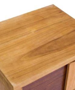 Mobili Rebecca Table De Chevet Avec 2 Tiroirs En Bois Marron -Boutique Maisons du Monde table de chevet avec 2 tiroirs en bois marron 4