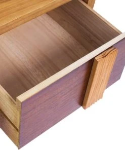 Mobili Rebecca Table De Chevet Avec 2 Tiroirs En Bois Marron -Boutique Maisons du Monde table de chevet avec 2 tiroirs en bois marron 5