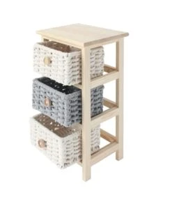 Mobili Rebecca Table De Chevet Avec 3 Tiroirs En Bois De Pin, Coton Gris Et Beige 11 Mobili Rebecca Table De Chevet Avec 3 Tiroirs En Bois De Pin, Coton Gris Et Beige -Boutique Maisons du Monde table de chevet avec 3 tiroirs en bois de pin coton gris et beige 3